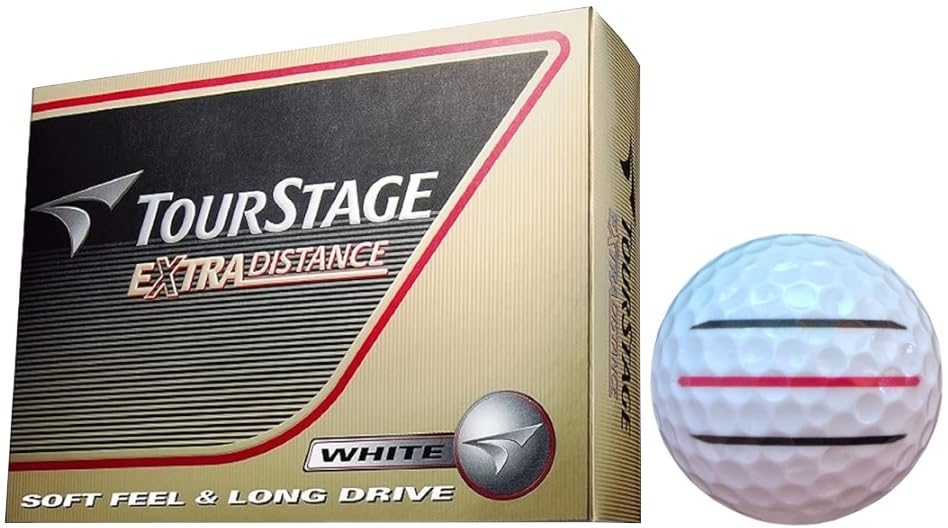 

Golf Ball Tour Stage EXTRA DISTANCE with Extra Distance Lines 1 [Hapiraki_Golf Line] (White Dozen_3 Lines) белый