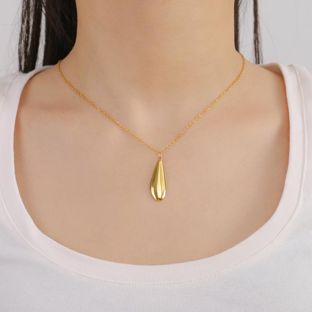 Cazador Water Drop Tear Drop Women's Necklace Stainless Steel Trendy Jewelry Minimalist Choker Chain 2026 Wedding Party Gift