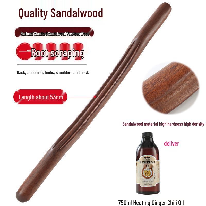 Santalová masážní tyčinka: Univerzální škrábka na záda a meridiánová tyč
