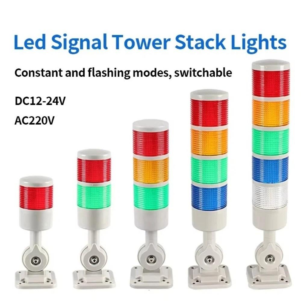 DC12-24V AC220V Led Stack Lights Steady Flashing Industrial Signal Lamps Led Signal Tower Light