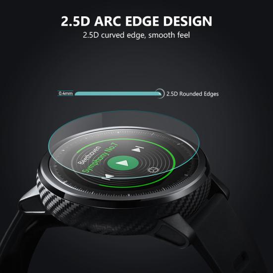 2Pcs Universal Tempered Glass Round 34-43mm Dial Watch Screen Protective Film