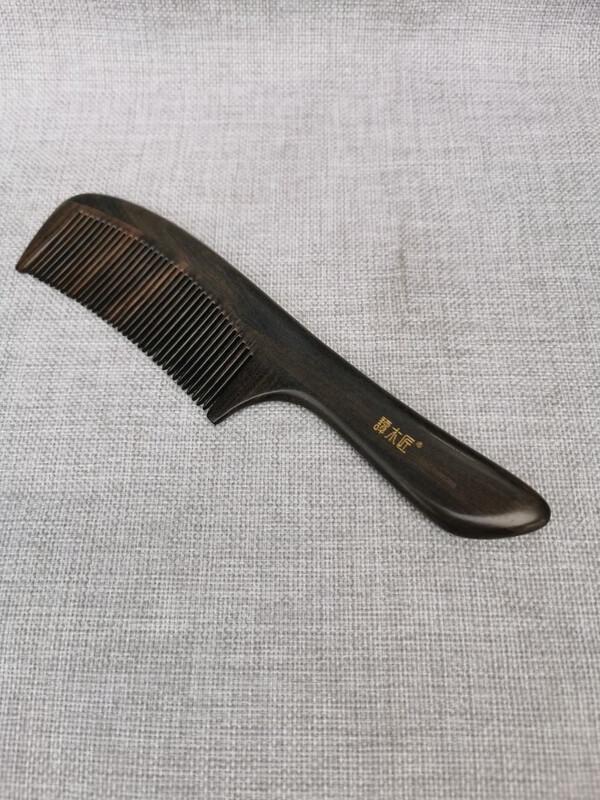 Коричневый гребень для волос Mujiang из натурального бычьего рога