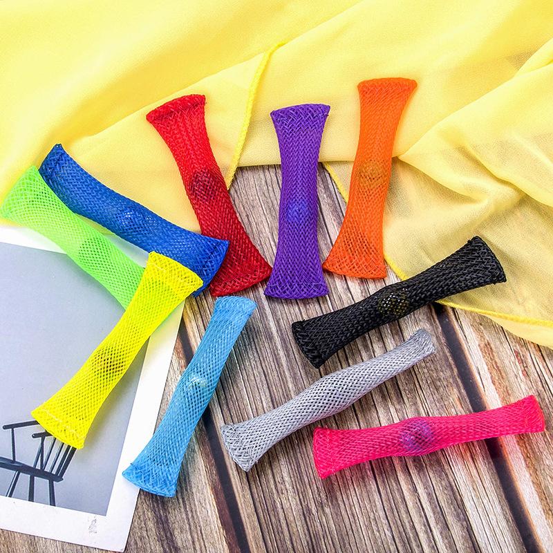 Sensory Toys Marbles Ball   Anxiety Therapy Toys Edc Stress Relief Hand Fidget Toys Braided Mesh Easy Bend With Marble