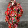 National Style Unisex Northeast Floral Winter Coat - Trendy, Thick, and Loose Fit