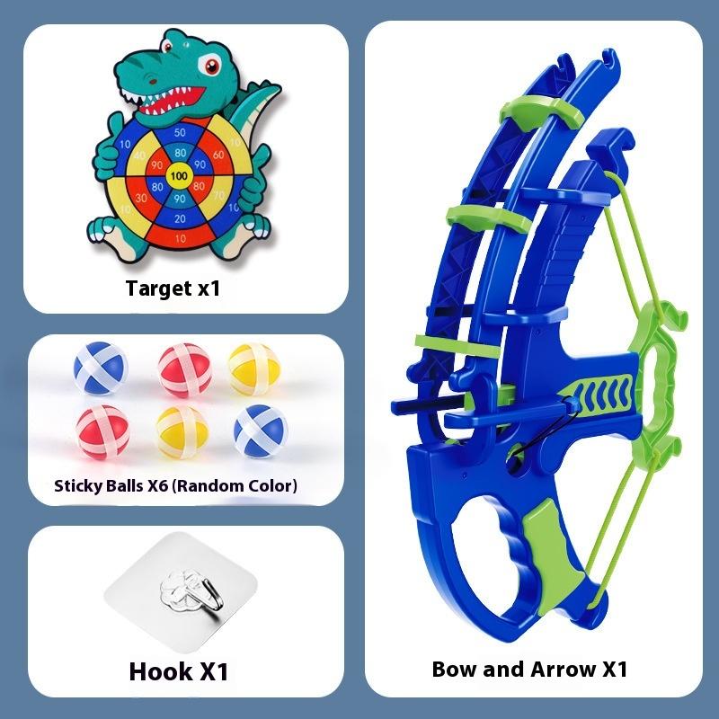 Children's Bow and Arrow Crossbow Dart Board Sticky Ball Target Shooting Outdoor Indoor Toys