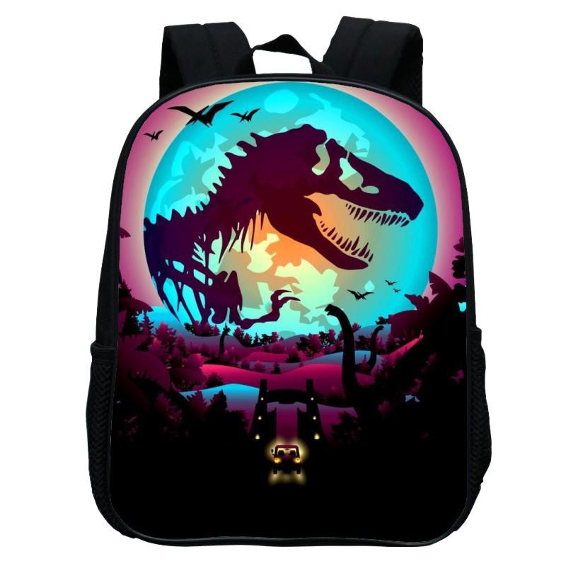 Gedruckter Tier-Dinosaurier Schulranzen Cartoon Tyrannosaurus Rex 17 Zoll Rucksack Leicht Lässig Herren