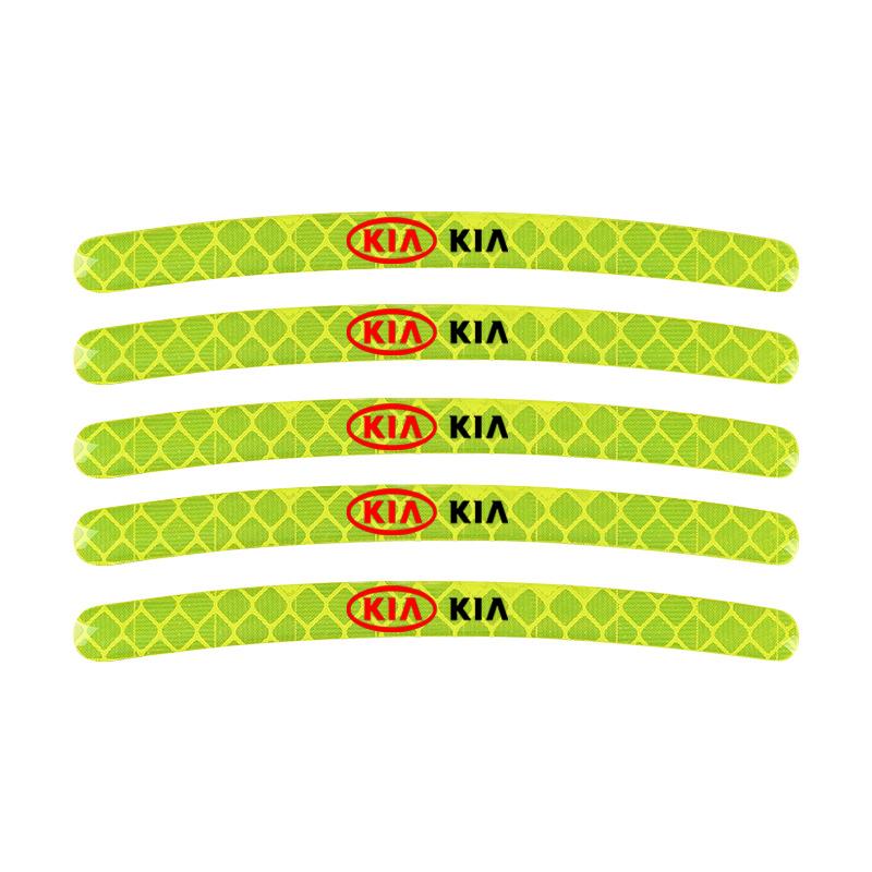 20pcs/set For Kia Rio Ceed Sportage Cerato Soul Picanto Car Wheel Hub Reflective Strip Sticker auto Accessories car styling  FZ3