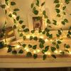 LED Ivy Leaf String Lights with Realistic Vines Decorative Fairy Lights Battery Powered Mood Lighting for Home Wedding Bedroom Holiday Patio Decor