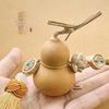 Wooden Five Emperors Coin Car Ornament: Real Natural Gourd Pendant for Doors & Bedrooms