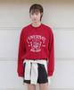 COVERNAT WOMAN Vintage Graphic Sweatshirt Red