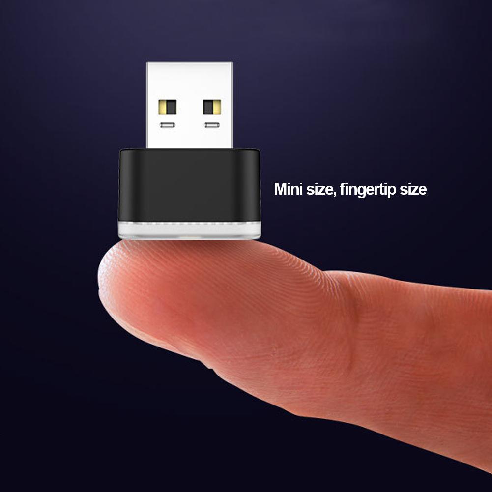 1ks Car Mini USB LED Atmosférická světla Interiér auta Neonová dekorativní lampa Nouzové osvětlení Univerzální PC přenosný Plug and Play