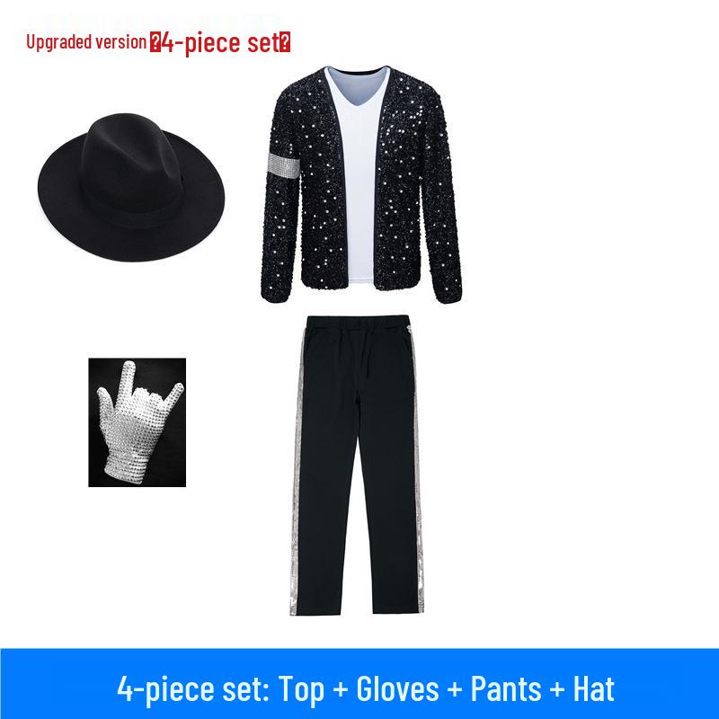 Michael Jackson Billy Jean Dance Costume Set for Kids & Adults