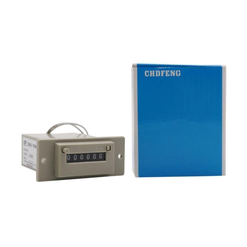 24TE Electromagnetic Counter 6 Digit Counter 1.5W 200 Million Times Counter for Textile Machinery