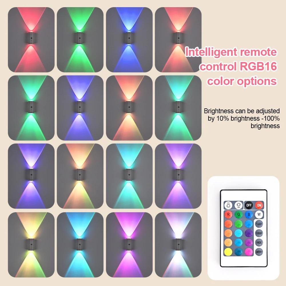 Bewegungssensor Wandleuchte Wiederaufladbares LED Nachtlicht mit 16 Farben Einstellbares Innenlicht Magnetische Treppenleuchten