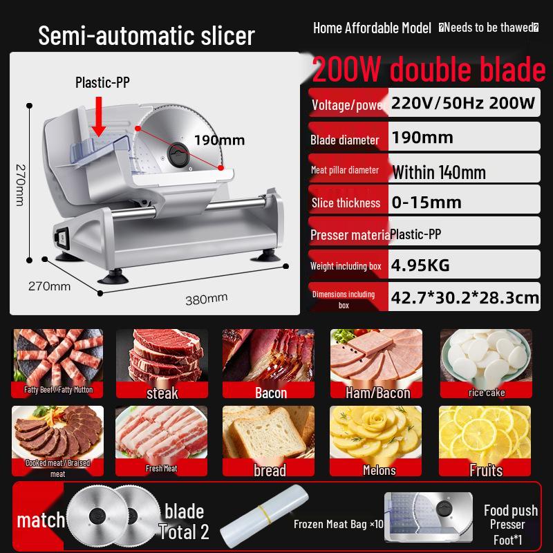 Home Electric Lamb and Beef Slicer – Compact Hot Pot Meat Shaver for Family Use