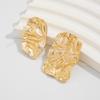 Exaggerated Sense of Metal Concave Convex Liquid Earrings Personalised Trend Pleated Irregular Large Earrings Fashionable Commuter Women's Earrings