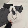 2025 Autumn New Beautiful Commuter Armpit Crescent Bag Casual French Fashion Simple Plush Handbag
