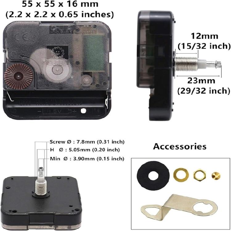 Long Shaft Clock Movement Mechanism Clock Repair Part Replacement