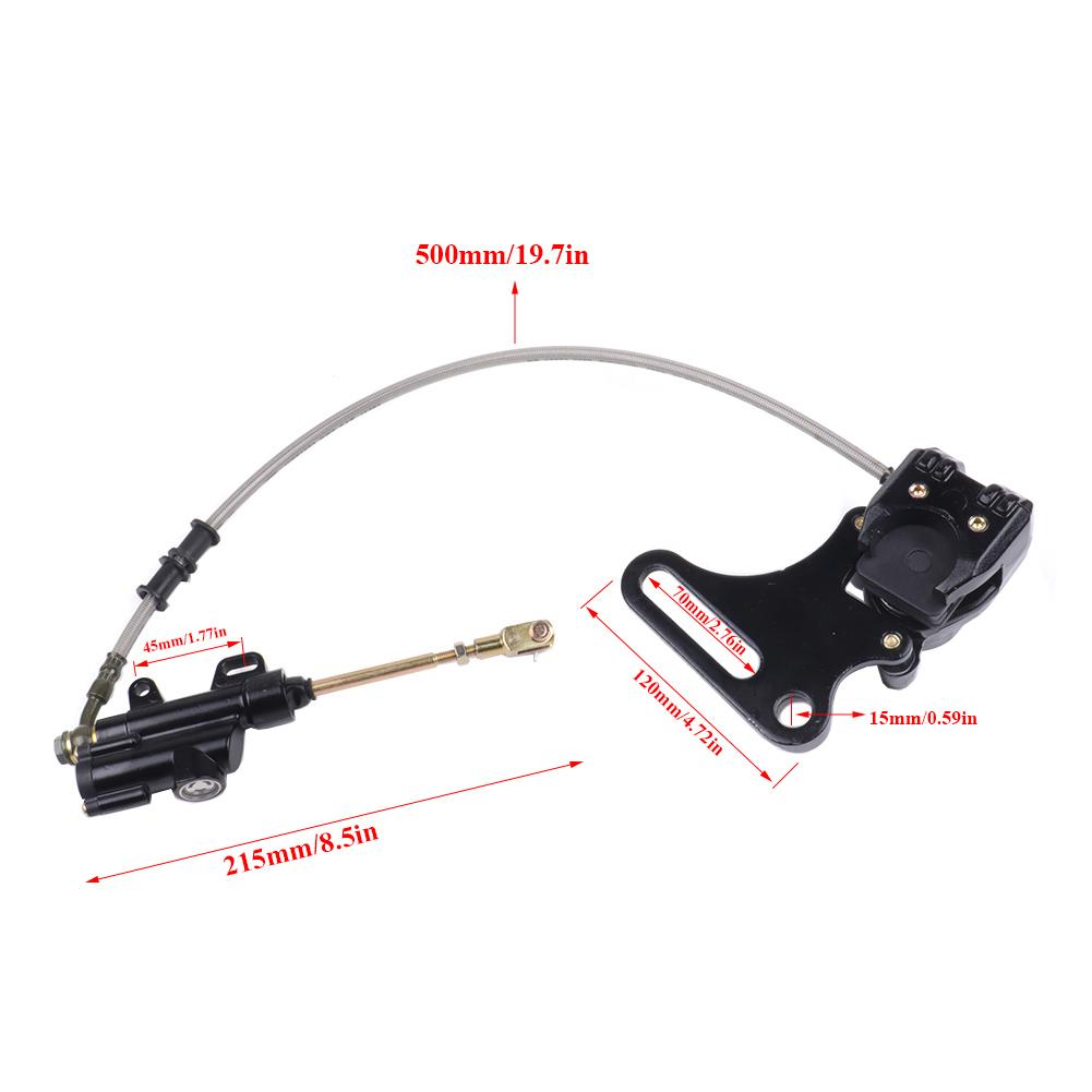 Hydraulic 15MM Rear Disc Brake Caliper with Master Cylinder Brake Pads Brake System FOR 125cc -150cc PIT Bike PIT Bike Dirt