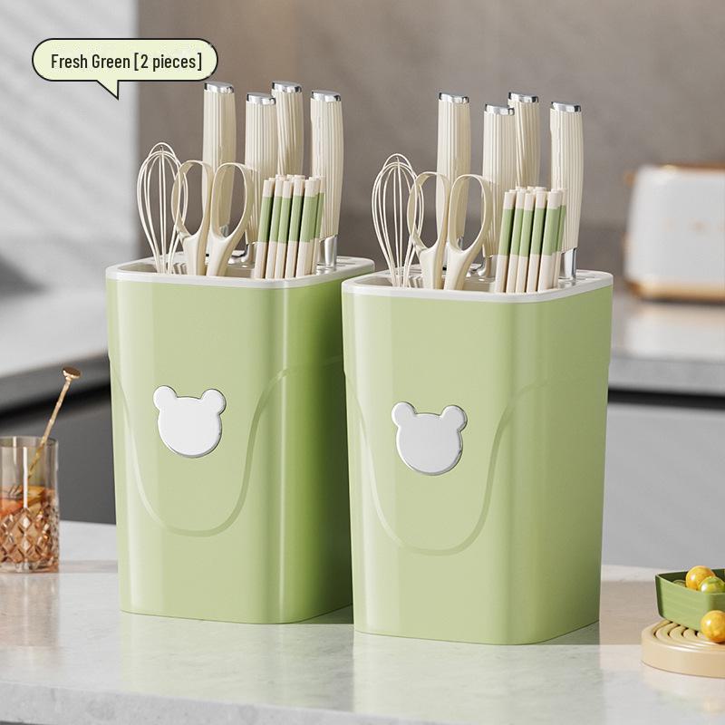 Multifunctional Kitchen Knife and Utensil Storage Rack