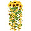 Sunflower Wall Hanging Basket - Artificial Vine for Indoor Decor