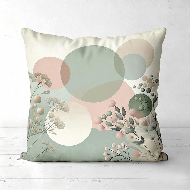 Modern Geometric And Floral Pattern Throw Pillows Polyester Pillowcase, Sofa Decorative Cushion Cov Headboard Pillow