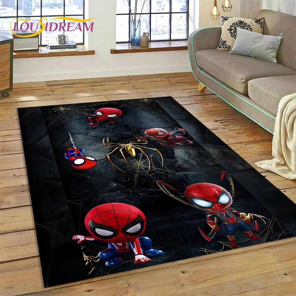 Spider Man Carpet Superhero Marvel Avengers Cartoon Rug Bedroom Living Room Sofa Kids Large Home Decor Entrance Floor Mat