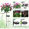 LED Solar Light Waterproof Azalea Solar Flowers Lamp Outdoor Decorative for Garden Yard Lawn Path Lighting Holiday Wedding Decor
