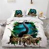 Dinosaur Duvet Cover Twin Microfiber 3D Animal Comforter Cover Jurassic World Park Dinosaur Bedding Set For Kids Teens Boys Room