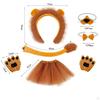 Girls Lion Costume Accessories Set Comfortable to Wear Bow Tie, Tail and Nose