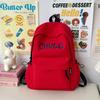Schoolbag Casual Backpack Men's Student Schoolbag Women's Backpack Simple and Versatile High School Backpack Printed Alphabet Bag