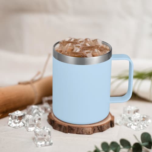 Livole Vacuum Insulated Mug, Insulated and Cold Cup, Stainless Steel Mug with Lid, Coffee Cup, Vacuum Mug, Insulated and Cold Cup, Cafe Mug, Double-Wa