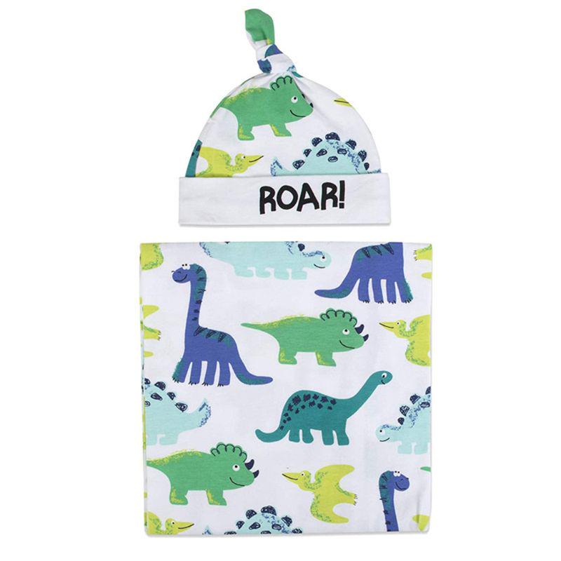2 Teile/satz Neugeborenen Baby Empfang Decke Stirnband/Hut Baumwolle Swaddle Wrap Handtuch