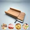 Kitchen Gadgets Wood Cheese Slicer Stainless Steel Wire with Scale Ham Slicer Handmade Cheese Cutter Bread