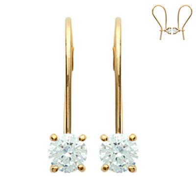 [M9962] - Vergoldete Ohrhänger 'L'Essentiel' Weißgold - 5 mm