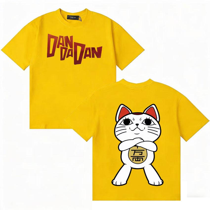 Trendy Graphics Dandadan Funny Cat Meme Oversized T Shirt ONeck Short Sleeve Tshirt Unisex Women Streetwear Casual Cotton Tshirt