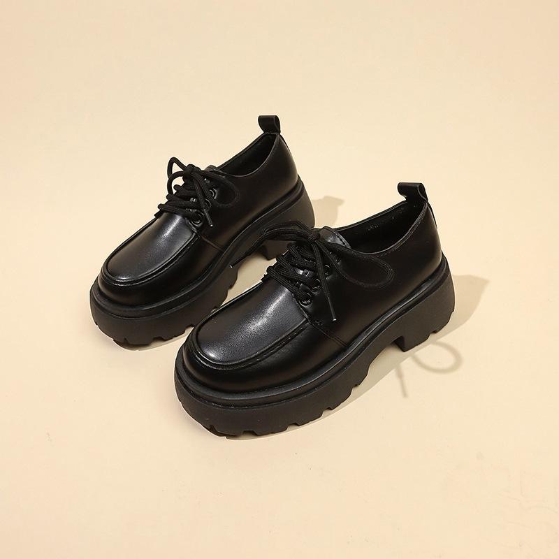 New Women's Shoes: Thick-soled Lace-up, Soft-soled Cake, Retro and Versatile Loafers