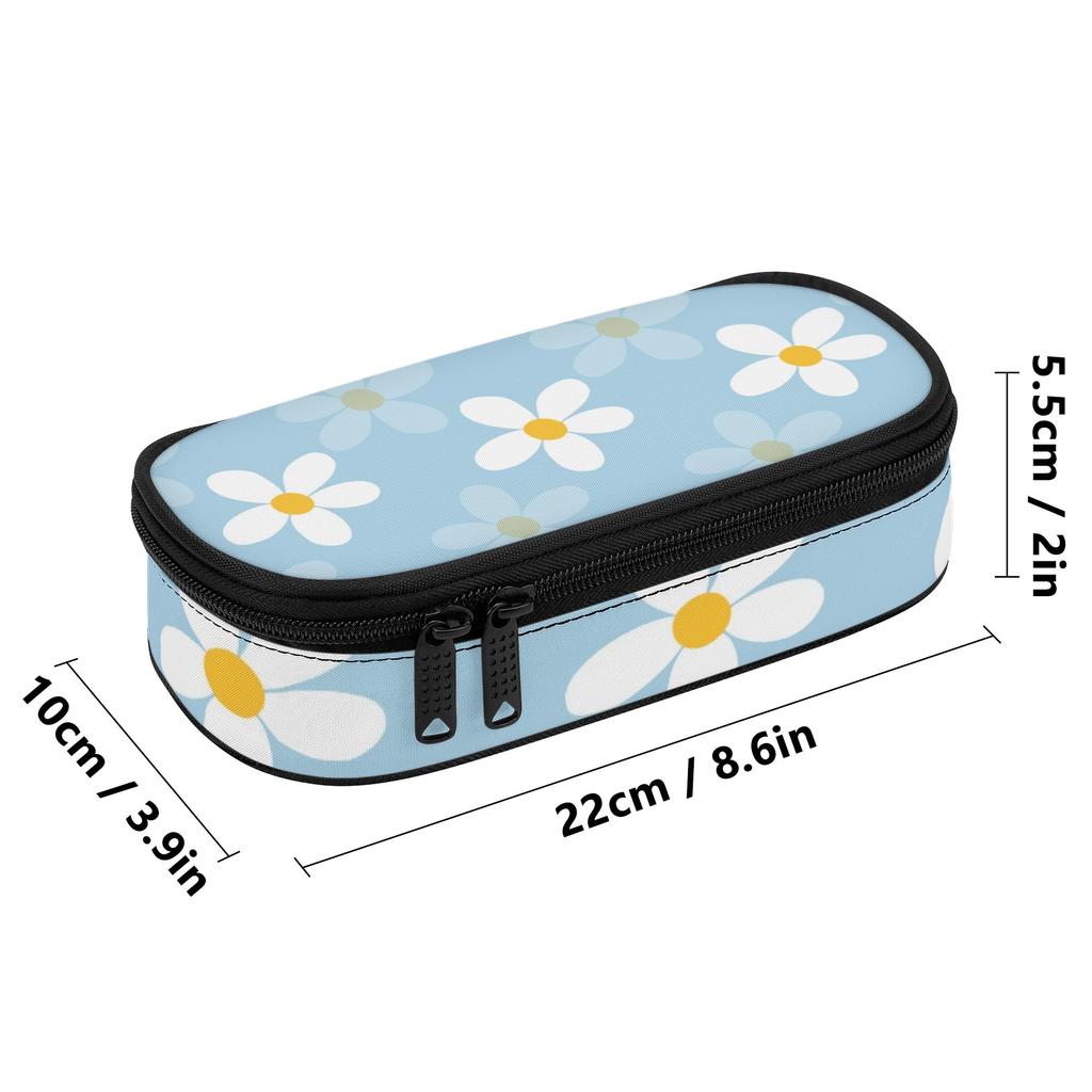 Pen Pencil Organizer Large Capacity Smooth Zipper 300D Polyester with Mesh Pocket Removable Divider and Pen Slots for Boys Girls