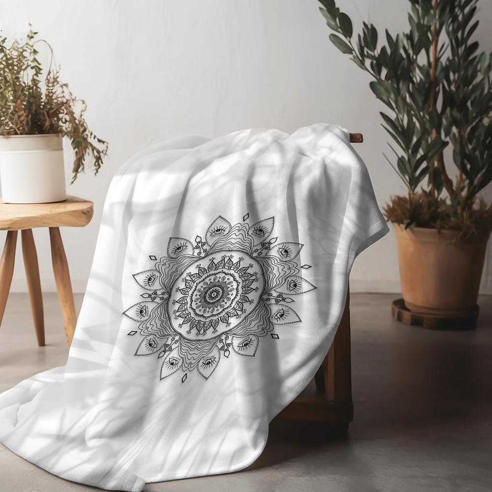 Boho Mandala Psychedelic Tie Dye Blanket Bedspread Decorative Throw Cushion Cover 130x160cm