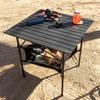 Table de Camping - InnovaGoods - Pliable - Noir - Léger - Sac de transport