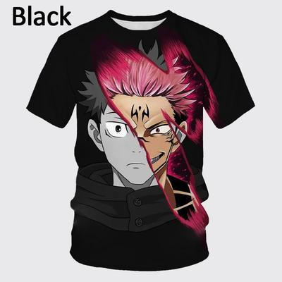 Letní Nové Anime Jujutsu Kaisen 3D Tisk Tričko Pánské Osobnost Hip-hop Krátký Rukáv Unisex Ležérní Kulatý Výstřih Topy