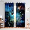 2-Pack Cosmic Starry Sky 3d Printed Curtains Bedroom Living Room Study Atmosphere Decoration Curtains Home Decoration