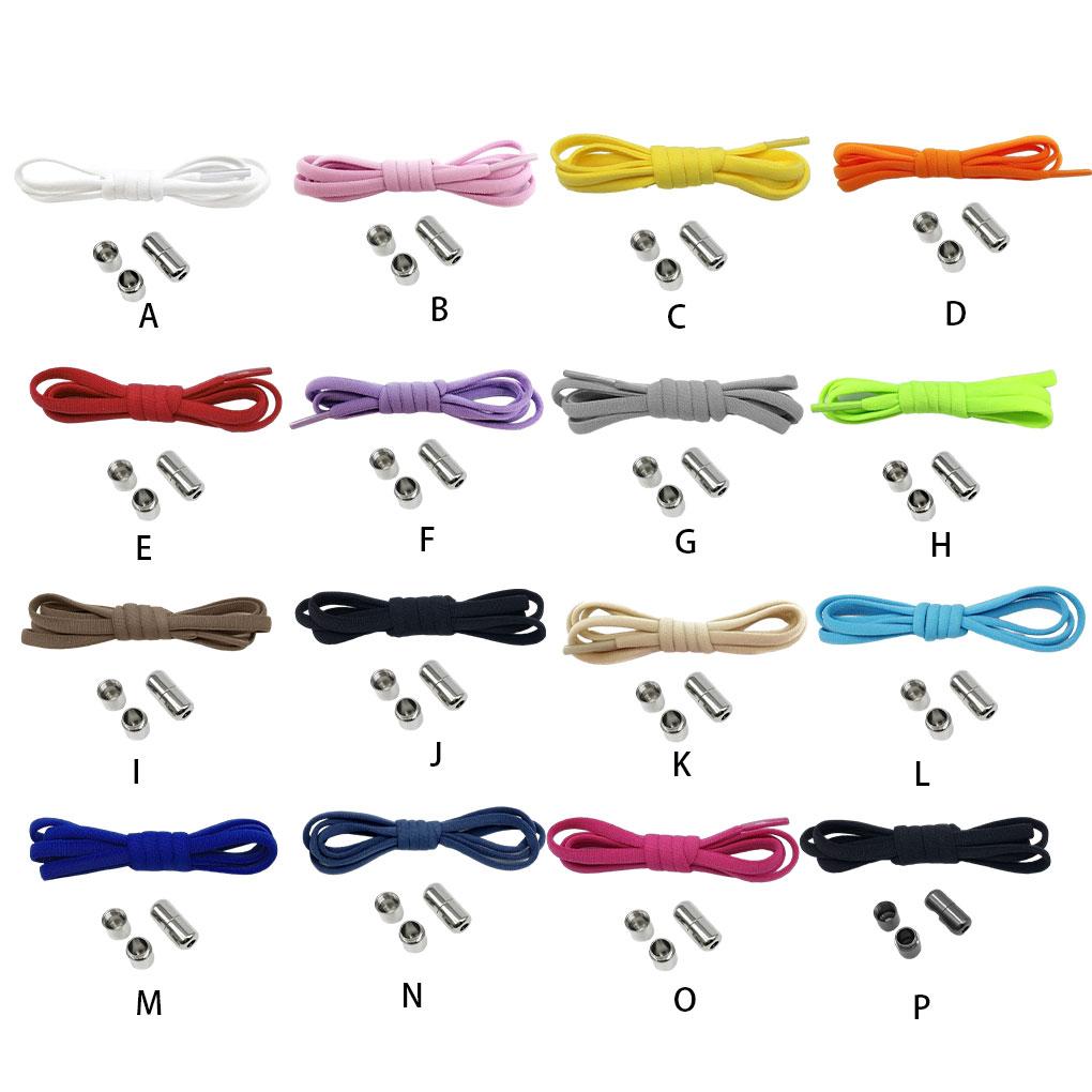 2 Pieces Children Sneakers Shoelace Solid Color Shoe Lace Reusable Washable Elastic Shoes String Footwear Accessories