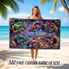 Truck Theme Beach Towel Personalized Custom Name & Text Soft Quick Dry Beach Towel for Swimming Travel