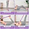 Multifunction Tension Rope, 6 Tube Foot Pedal Resistance Bands with Handles, Abdominal Exercise Equipment for Sit-Ups, Yoga, Full-Body Training, Home