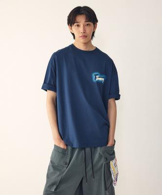 STUDIO TOMBOY [Men] Graffiti Logo Print Short Sleeve T-Shirt_Dark Navy 9156222315