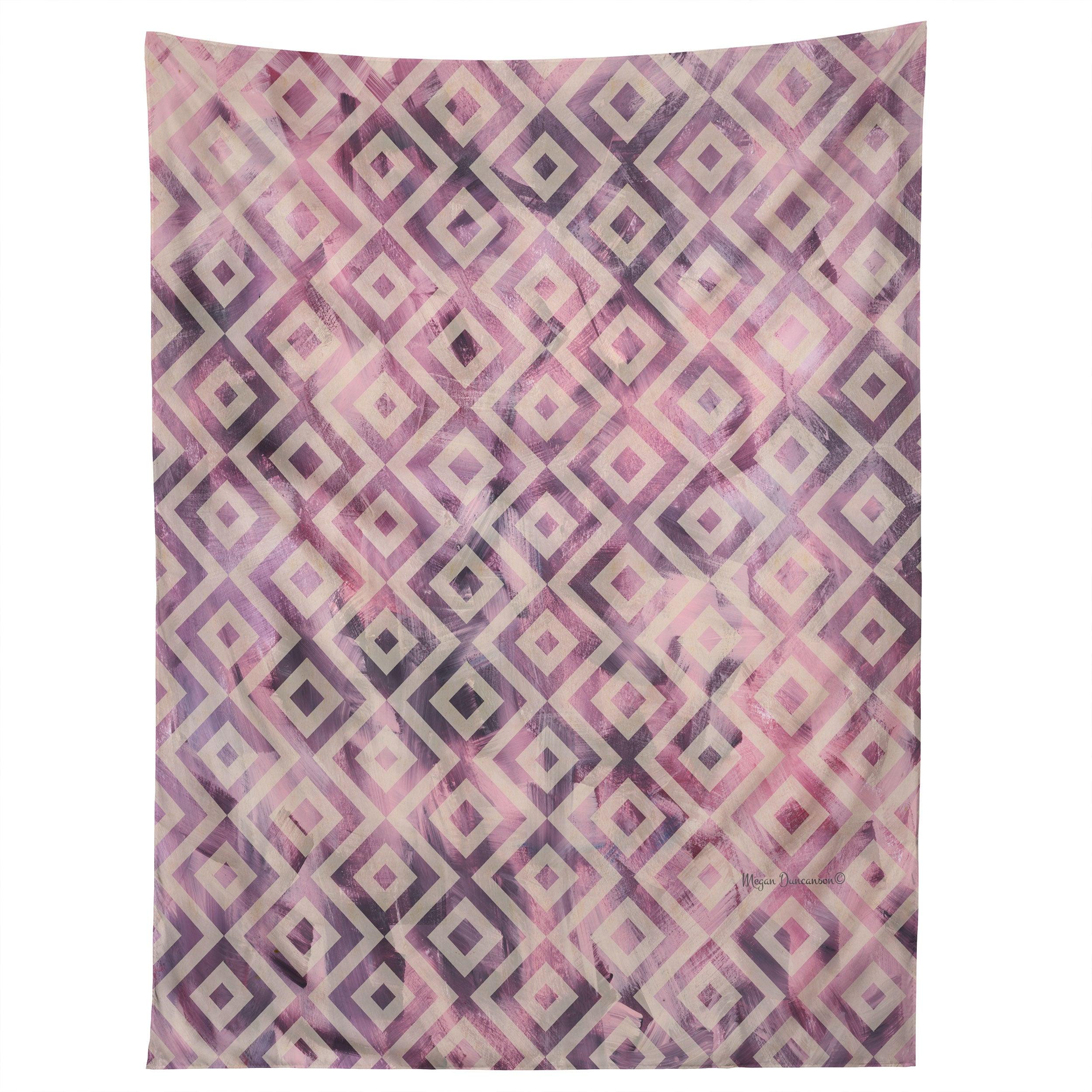 TROPICAL FUSION 8 MAUVE DIAMONDS tapestry 75x100