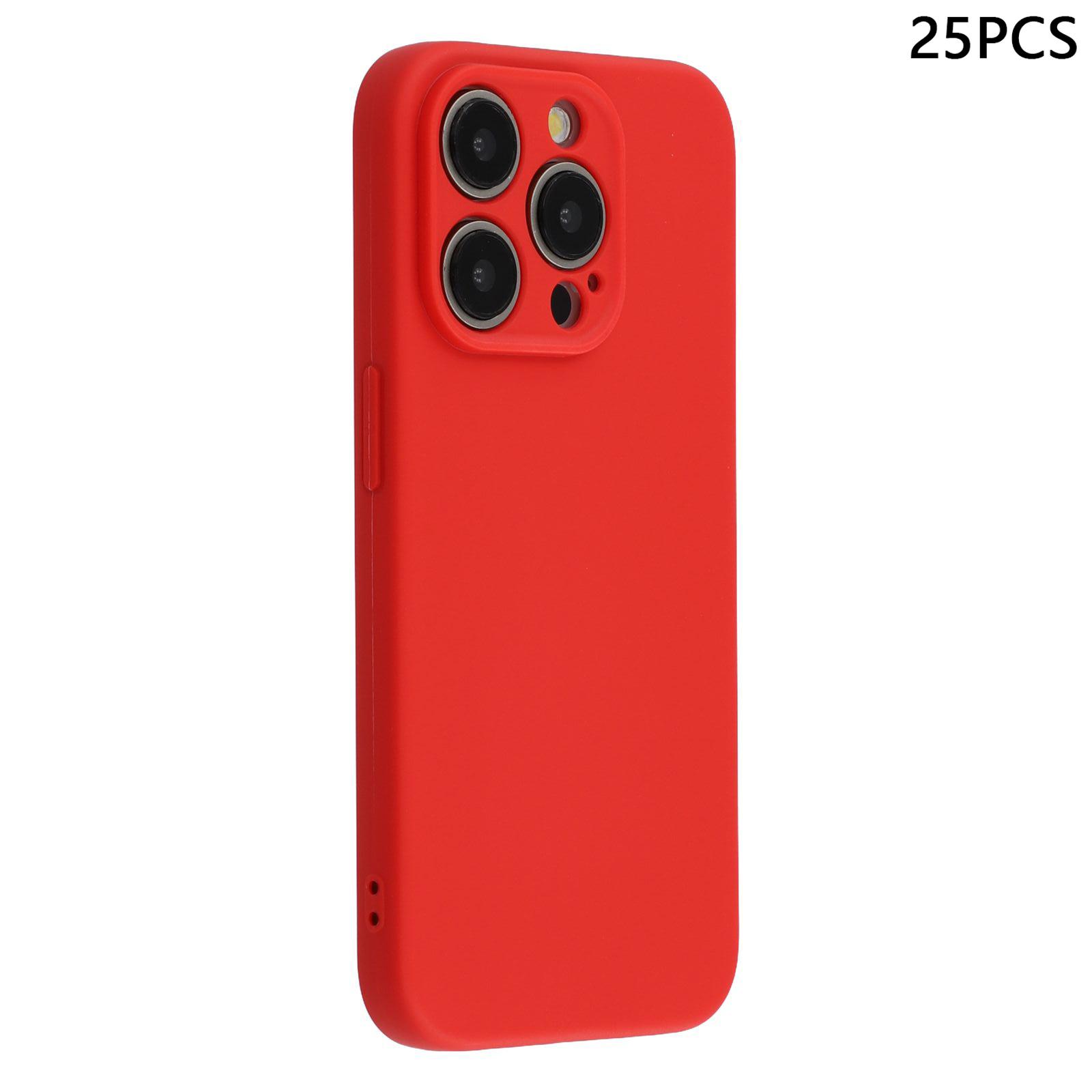 

Bulk Purchasing 25Pcs For iPhone 12 Pro Case 1.2mm TPU Matte Phone Cover Red