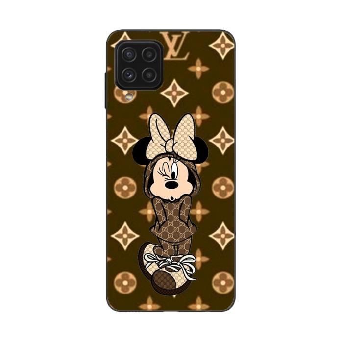 Coque - Maniacase - Samsung Galaxy A12 - Minnie Disney - Marron - Protection Mixte