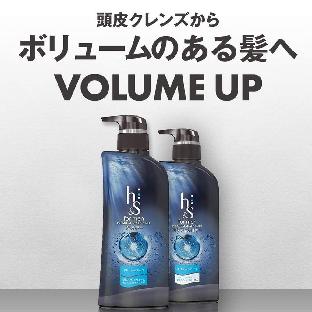 For Men Shampoo 370ml 300ml Pump Refill Set Volume Up for Men H&s + + H&S